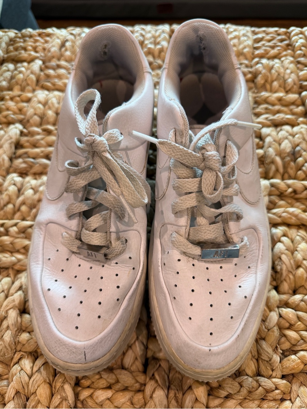 NIKE Air Force One All-White Sneakers-Size 9